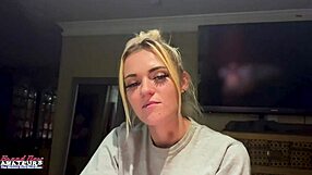 Skinny blonde cutie sucking cock, then getting pussy pounded – what's next?