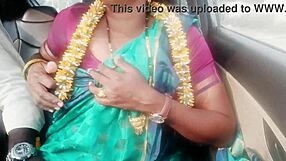 indian housewife engages in car sex during a long drive with her husband's father, filled with telugu dirty talks