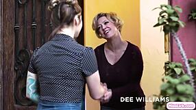 What happens when a lesbian MILF celebrity seduces and facesits a blonde fan?