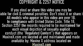 Horny asian maxine x toys with dildo and sucks cock