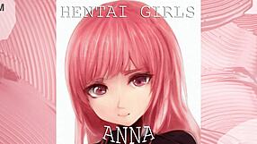 Detailed scenes of sexy hentai girl Anna in anime style with music.