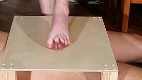 Hungarian Domina Uses Bare Feet For Cock Stomping And Footjob.