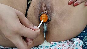 Desi Housewife Sobia Nasir Cums Twice Fucking Her Pussy With Lollypop!