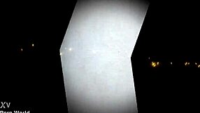 Barefoot in lingerie, shaved pussy offered with natural tits