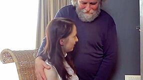 Wow! Sensual young girl gets tempted and drilled hard by her senior teacher in a wild session.