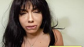 Sexy and hot brunette girl enjoy monster fat white dick doggy style deep and rough bianca bangs billy boston