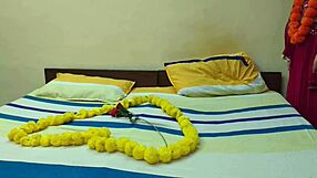 First night of newly married desi girl with husband.