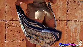 petite latina teen poses naked outdoors for playboy