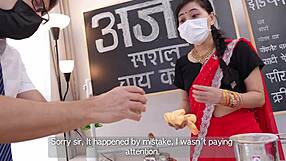 indian beautiful tea maker girl