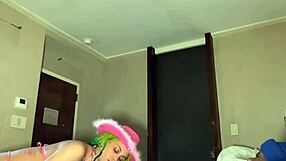 Petite ebony woman gets stretched and creampied by BBC