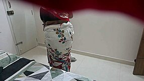 Maid Receives Blowjob After Watching Cock Flashing and Masturbation