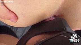 Mistress humiliates slave by pissing in his mouth and making him lick her pussy, ass, and feet