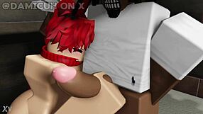 femboy with fat ass sucks me then grinds against my cock in black lingerie