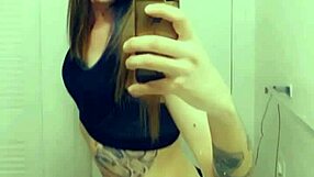 Is the hot tranny teasing her clitty in panties, horny and sexy with small cock?