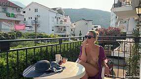Look at this hot blonde wife naked outdoors