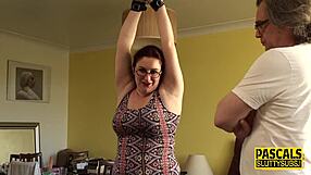 Bound chubby sub milf in hardcore anal fucking