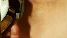 Fat whore teases shaved pussy and asshole for friend