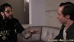 fetish punk, oh wow, getting that emo tattoo goth double penetration with cum in mouth blowjob!