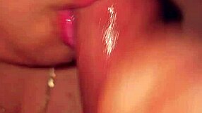 Dominican BBW sucks cum from small cock.