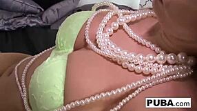 Jayden enjoys her pearl necklace and her body