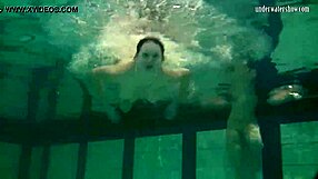 bouncing tits lesbians katka barbara underwater in the pool