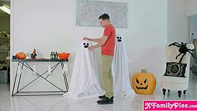 Two Ghosts Fuck Teen 18+ Stepsis Lana Smalls and BFF Molly Little in Taboo 3some