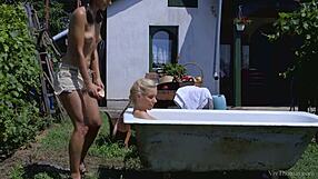 vivthomas - blonde nesty and brunette shrima malati licking pussy outdoor