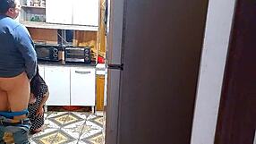 Wife and Lover Engage in Taboo Roleplay with Handcuffs in Sinful Kitchen