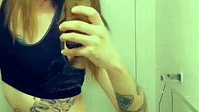 Is the hot tranny teasing her clitty in panties, horny and sexy with small cock?