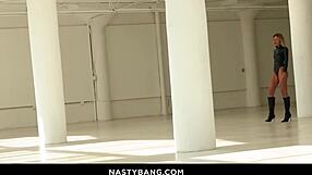 Addison licks, fingers, and rides Vince Karter's cock in doggystyle before deepthroat and handjob