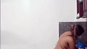 Cute Woman Cooks Naked With Huge Toys