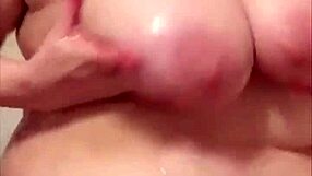 Gently soaping up my curvy chubby body while relaxing nude in the warm bathtub