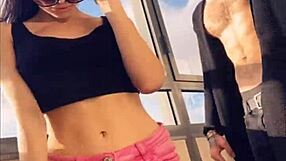 Pornstar Sasha Rose Dances Sexy Striptease In Dress, Showing Tits And Ass For Casting Roleplay