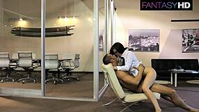 hot secretary lily carter rides her boss's big cock