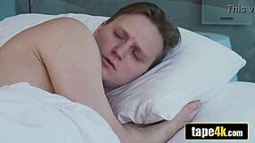 Blonde girlfriend gives intense rimjob wake-up