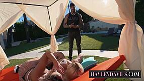 seksi plavuše pastorke Hayley Davies gutaju kurac duboko