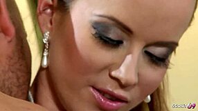 Slim maid seduces client to hard anal fuck!