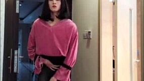 Watch This Asian Ladyboy Masturbate Her Dick And Flash It To You?