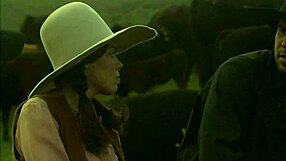 Brooke Ballentyne bangs hired ranch hand outdoors by fireside!