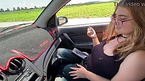 Curvy Black BBW Flashes And Fucks In Car For Gas Money