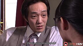 Japanese Office Lady Nana Kunimi Sucks Big Cock Intensely in Office Uncensored