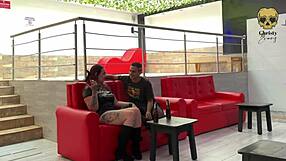 I meet a cute guy in a bar and we hang out in the bathroom