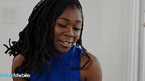 Curvy ebony licks blonde girlfriend's ass then spreads her own