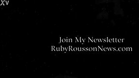 Intriguing ruby goddess gives jerk off instructions with bouncing boobs and cum