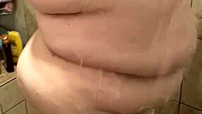curvy bbw wife gets caught while washing up in the shower