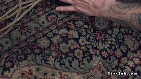 Bizarre group binds ex wife in bondage for rough submission banging