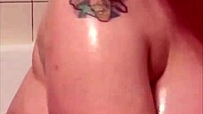 Gently soaping up my curvy chubby body while relaxing nude in the warm bathtub