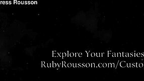 Intriguing ruby goddess gives jerk off instructions with bouncing boobs and cum