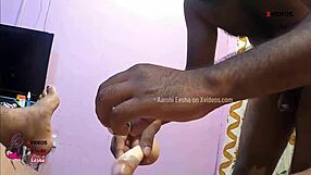 indian cute girl enjoys first anal dildo dp