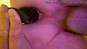 Amateur endures anal sodomy with plug in intense session